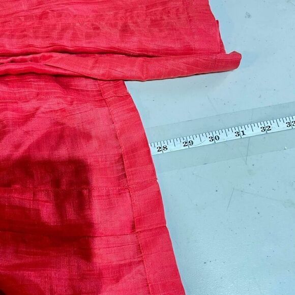 Catherines Maggie Barnes Women's Linen Blend Open Front Jacket Red Pink Size 5X - Picture 9 of 10